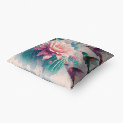Hummingbirds and Cactus Home Goods Premium Hypoallergenic Throw Pillow - Gregg Acini Adoree Designs - Pillows & Covers