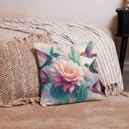 Hummingbirds and Cactus Pillow Case by Gregg Acini Adoree Designs - Gregg Acini Adoree Designs - Pillowcase