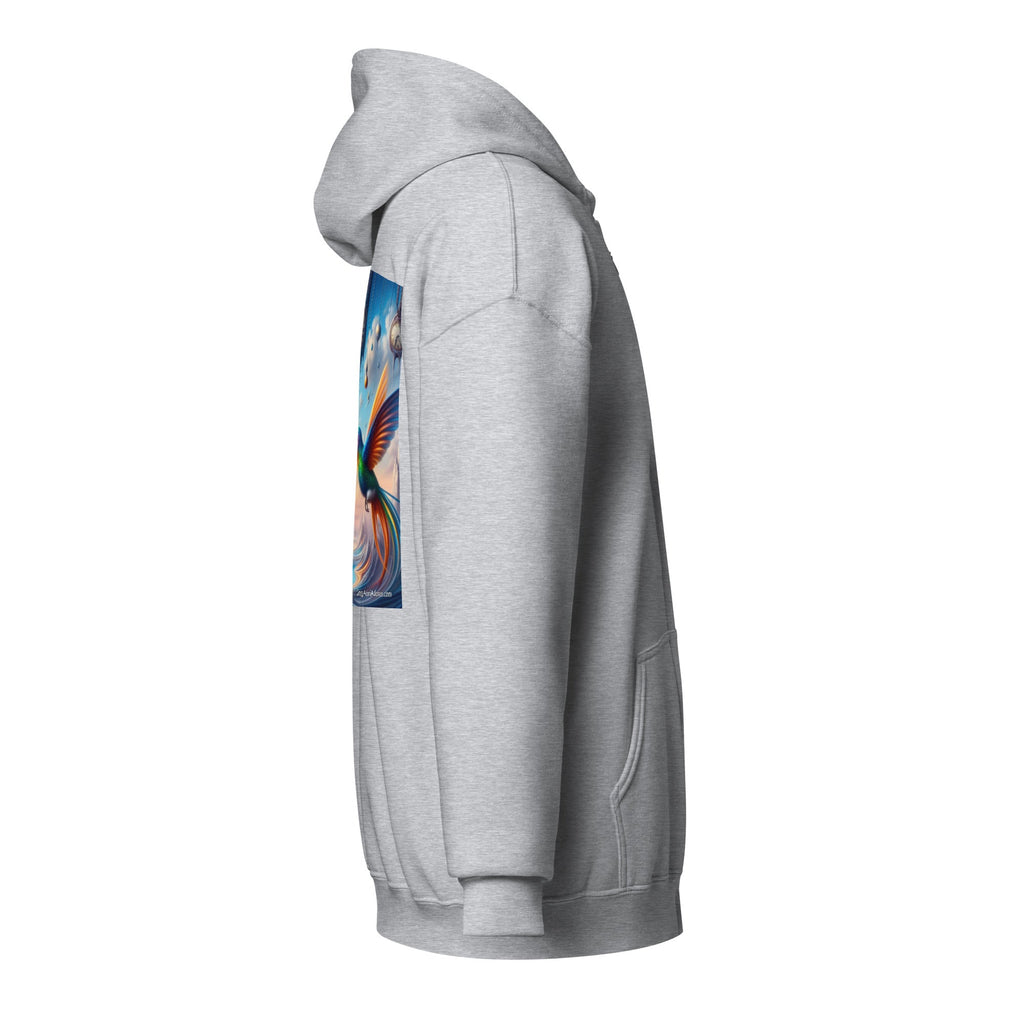 Hummingbirds and Clocks Unisex heavy blend zip hoodie - Gregg Acini Adoree Designs - Hoodie