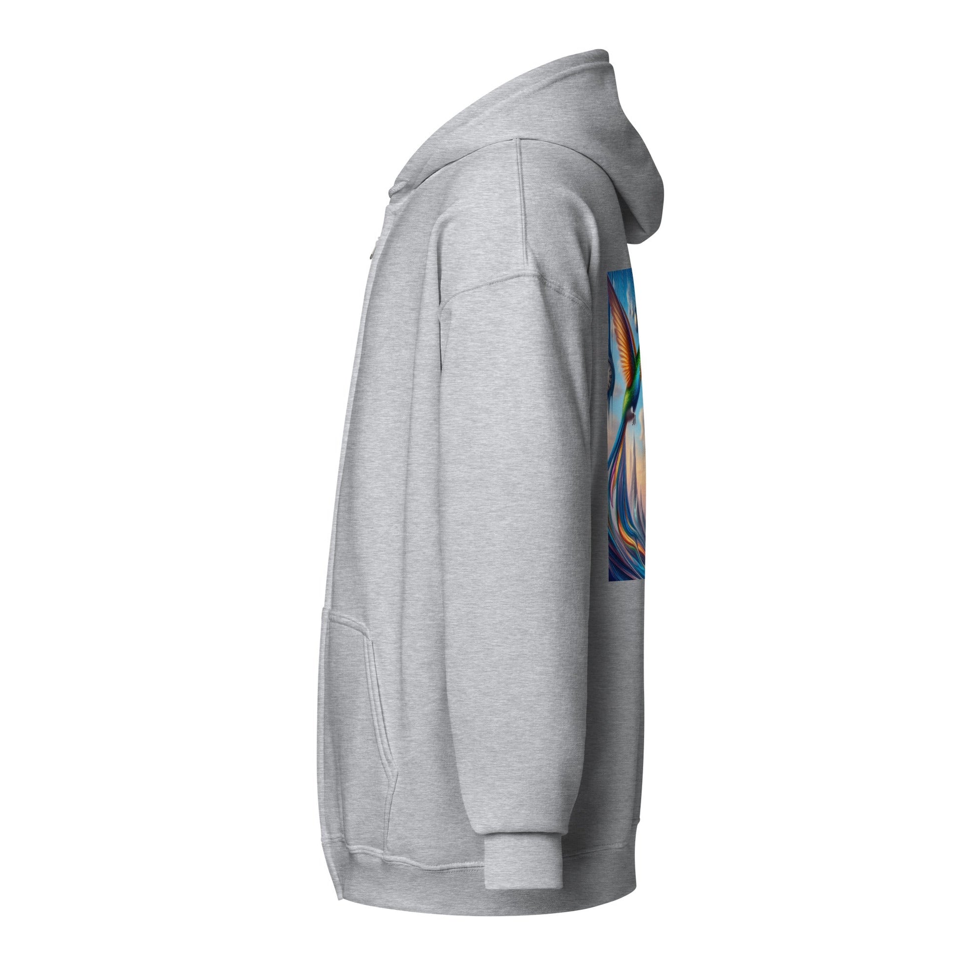 Hummingbirds and Clocks Unisex heavy blend zip hoodie - Gregg Acini Adoree Designs - Hoodie