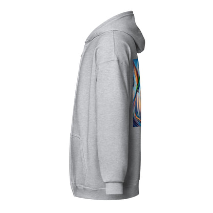 Hummingbirds and Clocks Unisex heavy blend zip hoodie - Gregg Acini Adoree Designs - Hoodie
