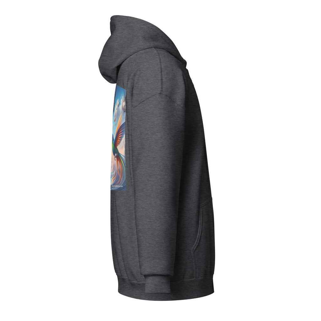 Hummingbirds and Clocks Unisex heavy blend zip hoodie - Gregg Acini Adoree Designs - Hoodie