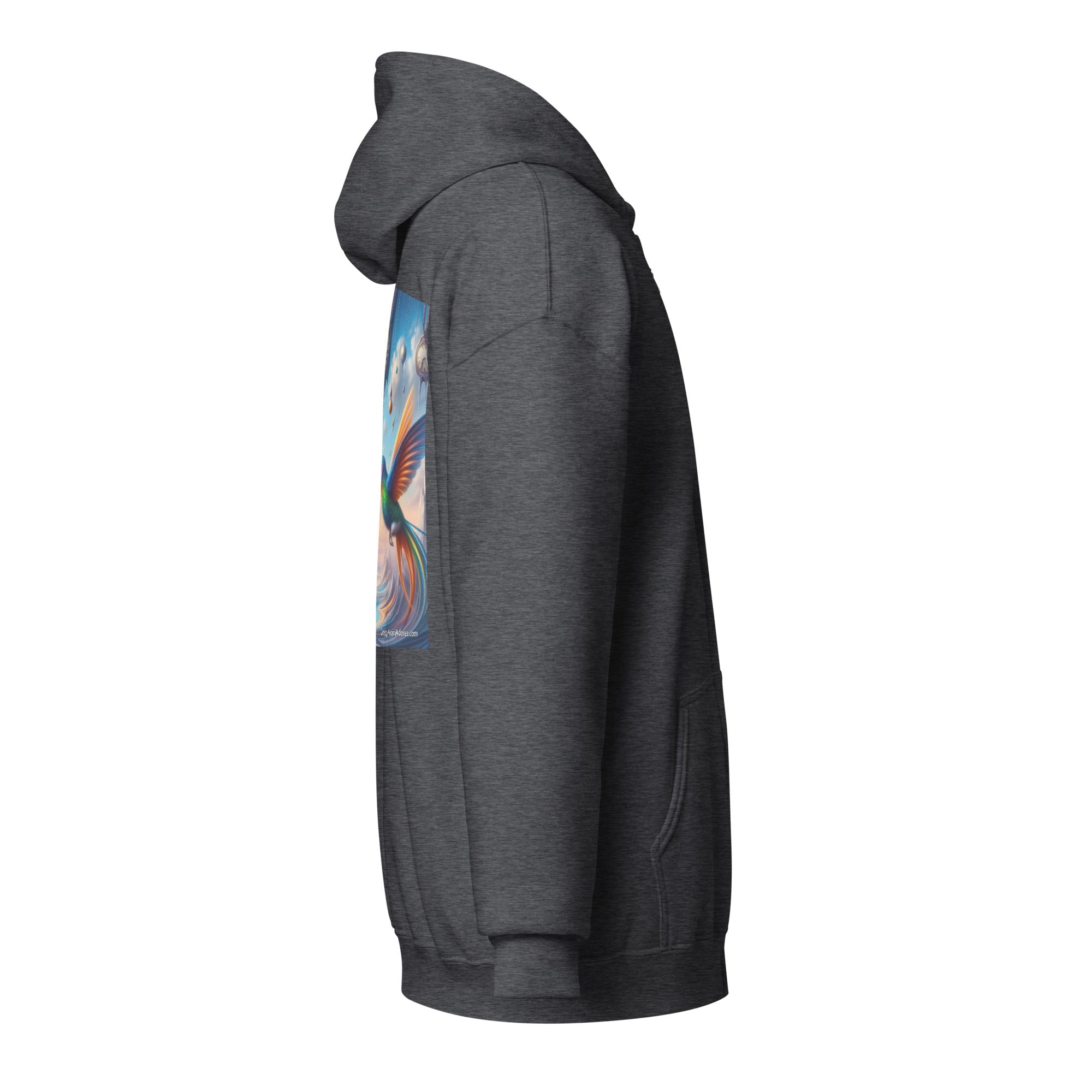 Hummingbirds and Clocks Unisex heavy blend zip hoodie - Gregg Acini Adoree Designs - Hoodie