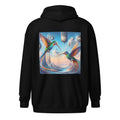 Hummingbirds and Clocks Unisex heavy blend zip hoodie - Gregg Acini Adoree Designs - Hoodie