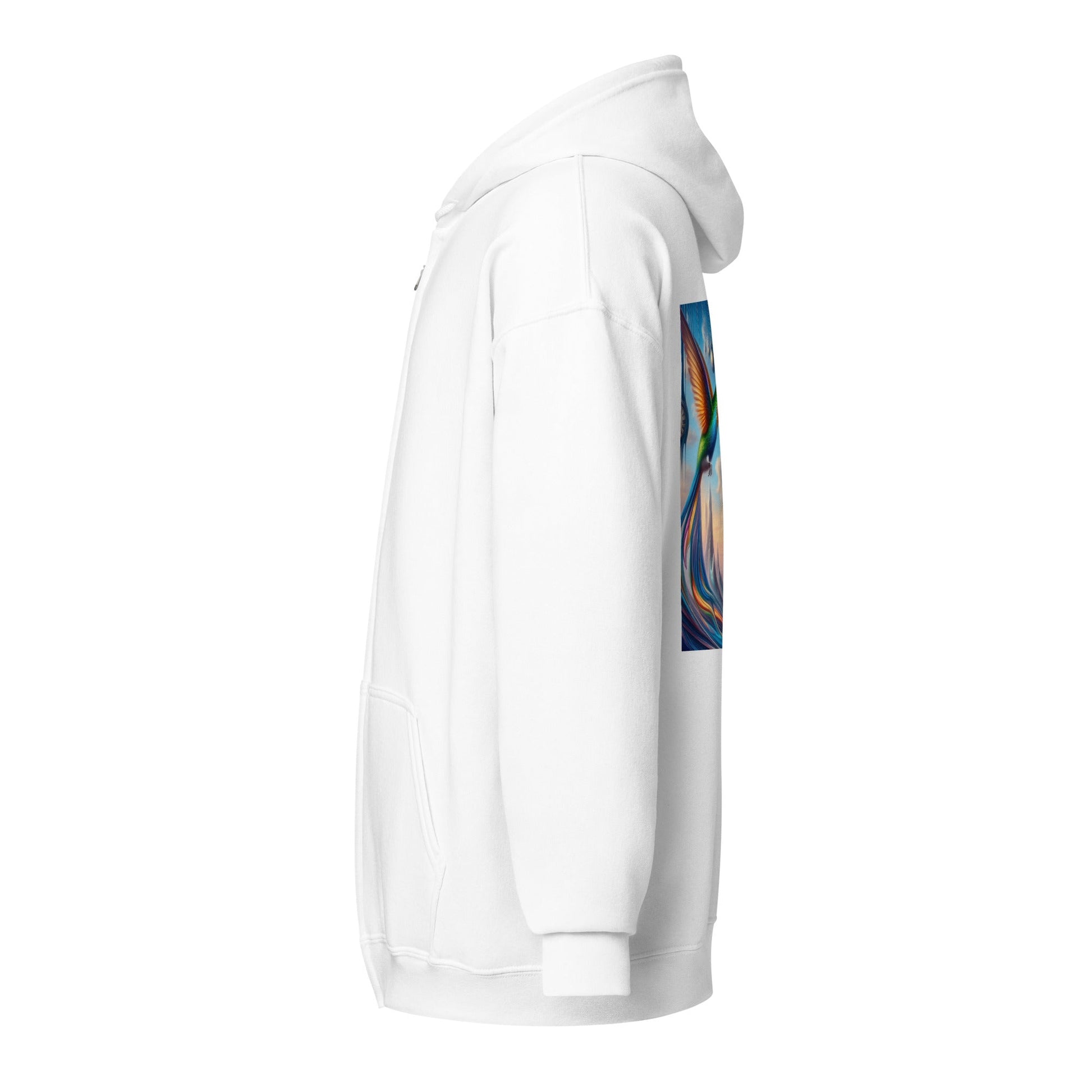 Hummingbirds and Clocks Unisex heavy blend zip hoodie - Gregg Acini Adoree Designs - Hoodie