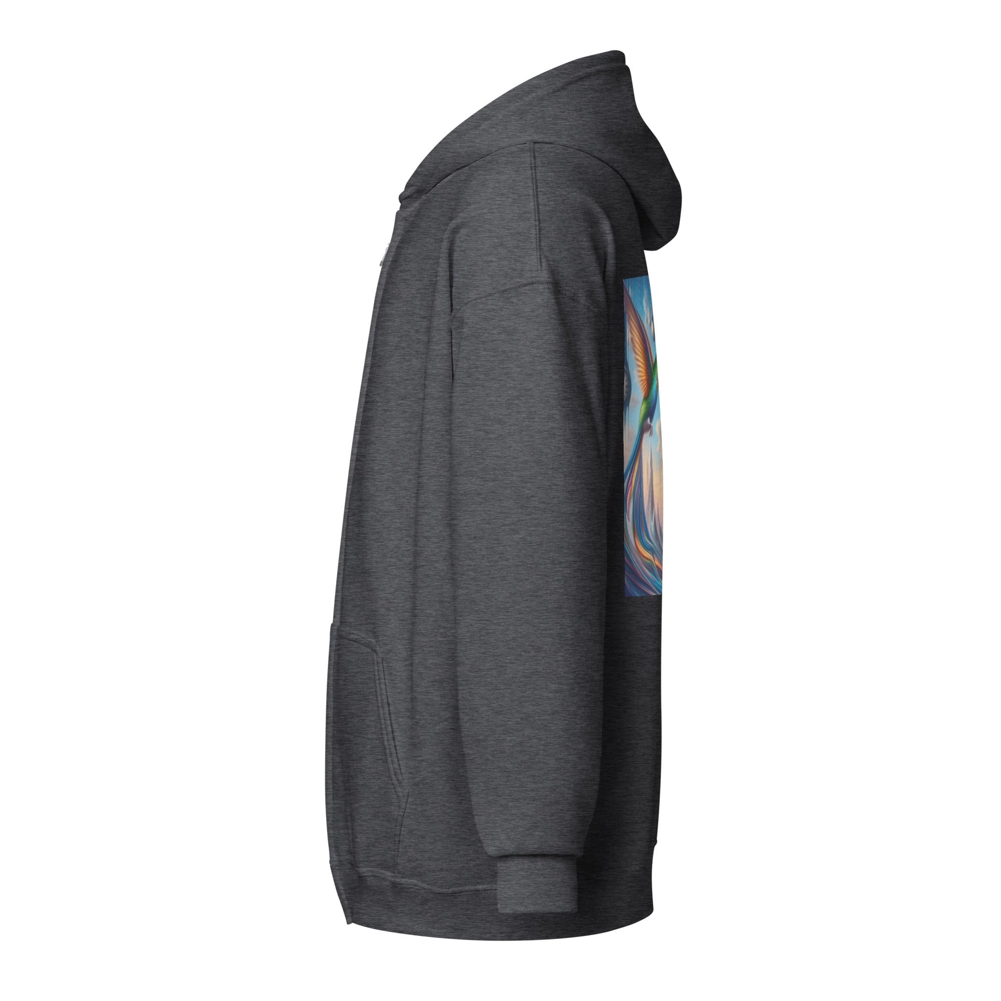Hummingbirds and Clocks Unisex heavy blend zip hoodie - Gregg Acini Adoree Designs - Hoodie