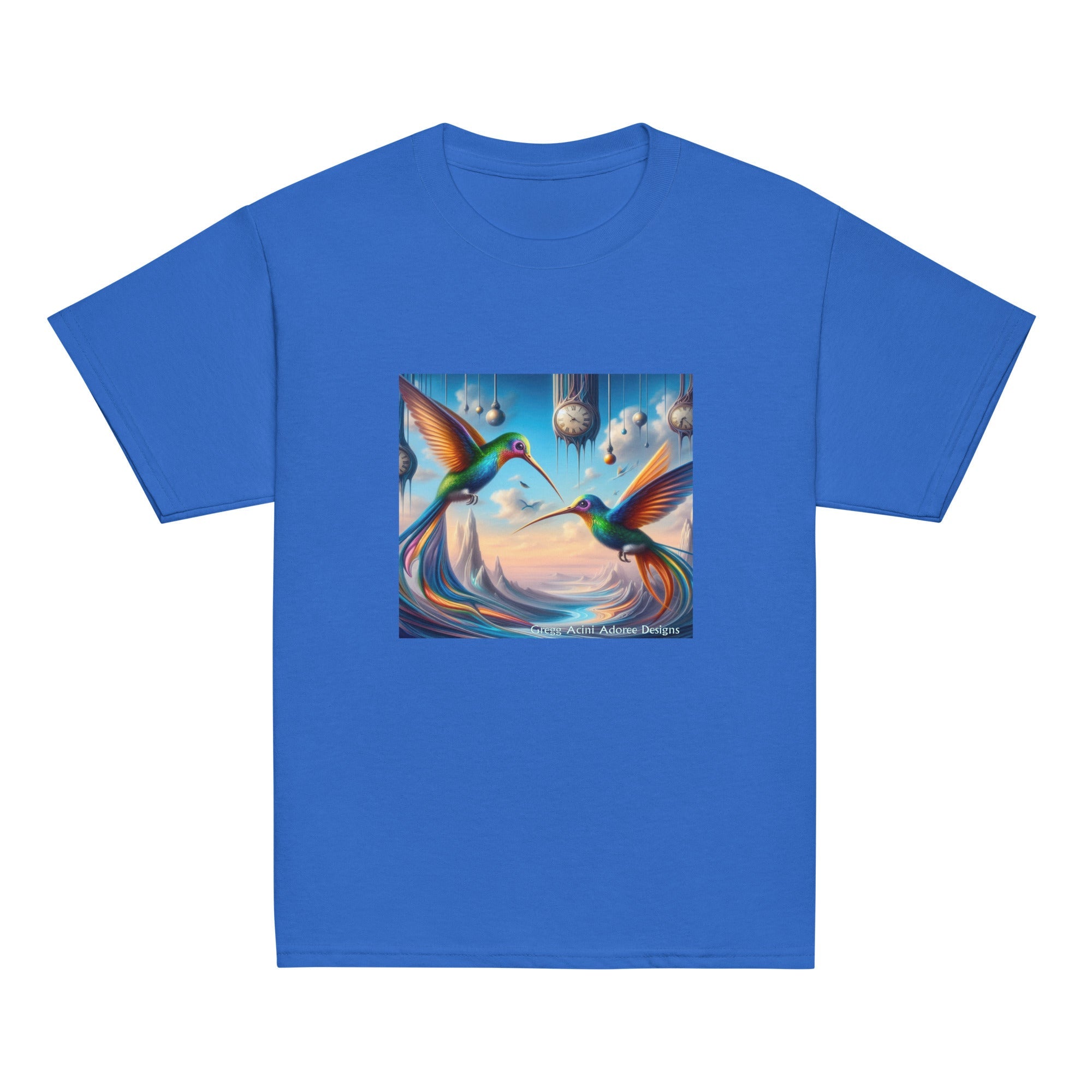 Hummingbirds and Clocks Youth classic tee by Gregg Acini Adoree Designs - Gregg Acini Adoree Designs - Youth T-Shirt