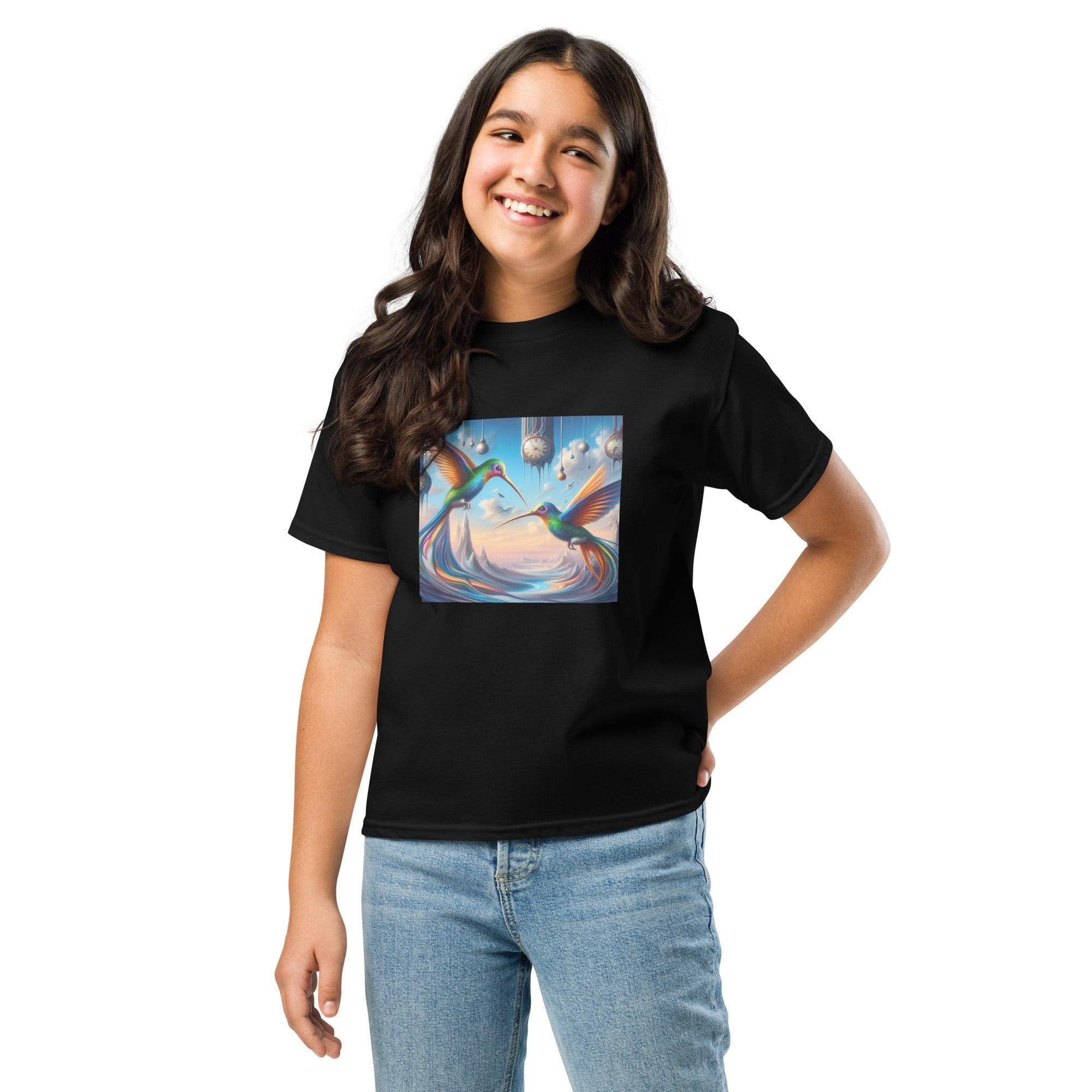 Hummingbirds and Clocks Youth classic tee by Gregg Acini Adoree Designs - Gregg Acini Adoree Designs - Youth T-Shirt