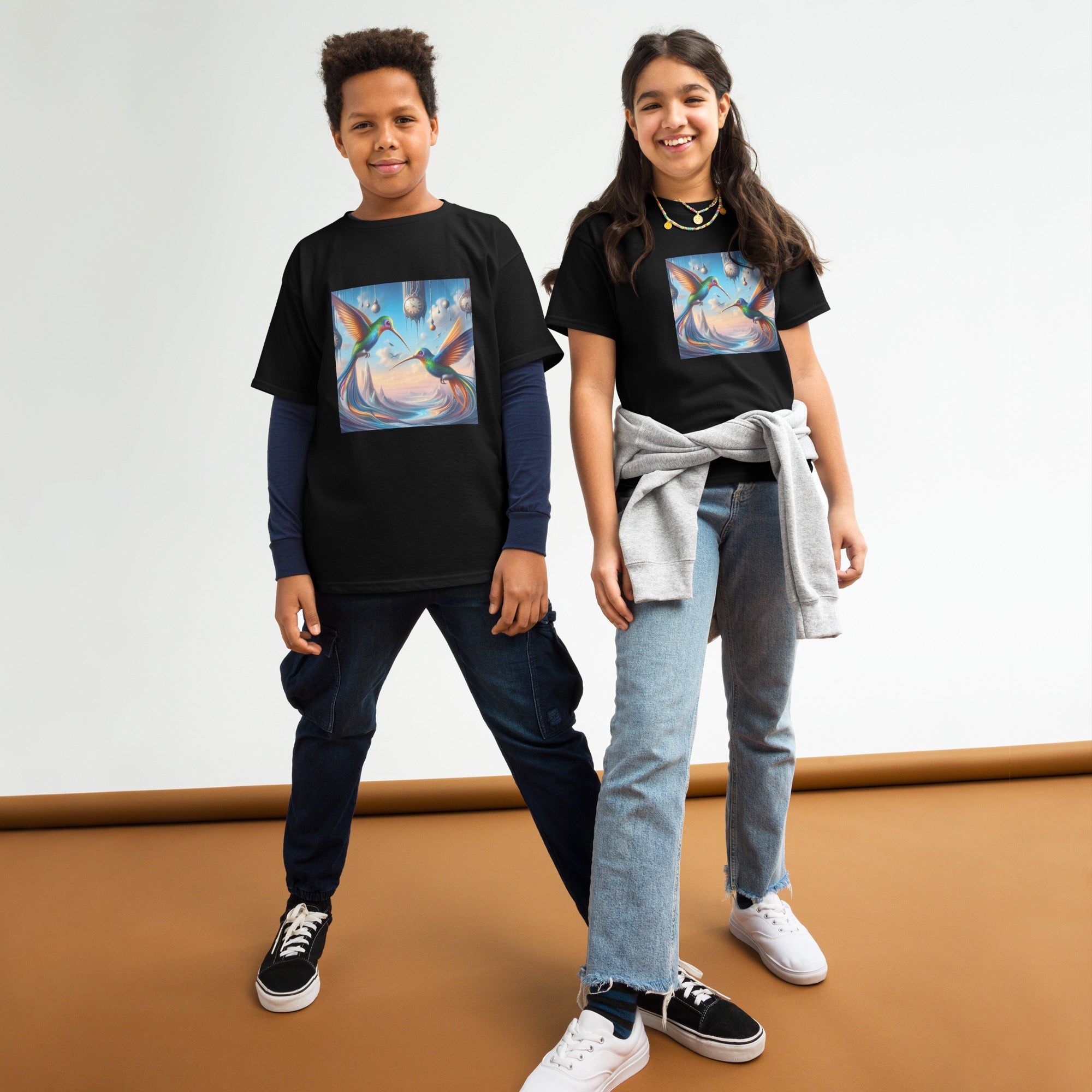 Hummingbirds and Clocks Youth classic tee by Gregg Acini Adoree Designs - Gregg Acini Adoree Designs - Youth T-Shirt