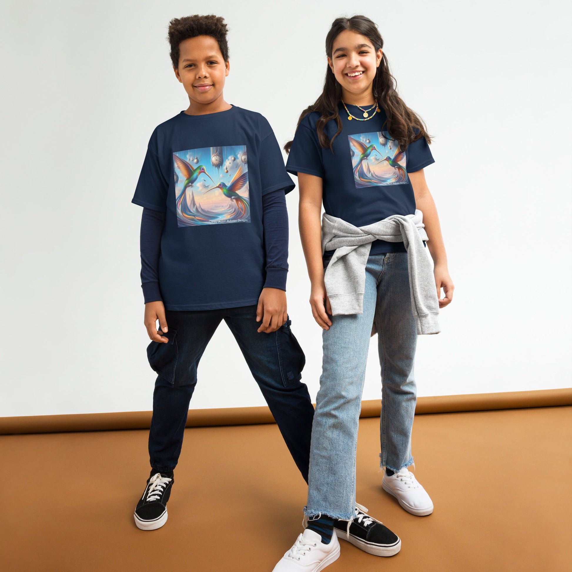 Hummingbirds and Clocks Youth classic tee by Gregg Acini Adoree Designs - Gregg Acini Adoree Designs - Youth T-Shirt