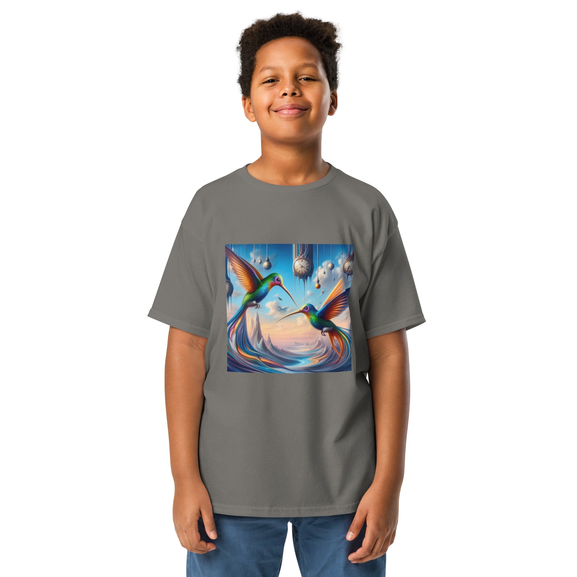 Hummingbirds and Clocks Youth classic tee by Gregg Acini Adoree Designs - Gregg Acini Adoree Designs - Youth T-Shirt