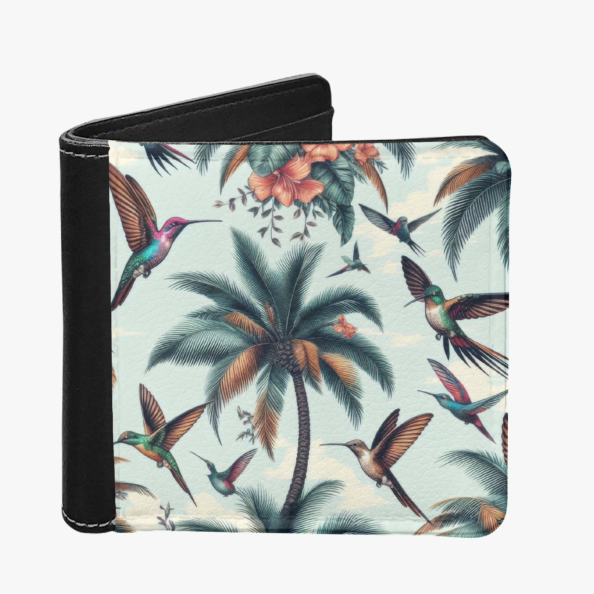 Hummingbirds and Palms Bifold Wallet - Gregg Acini Adoree Designs - Wallets