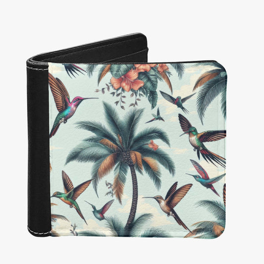 Hummingbirds and Palms Bifold Wallet - Gregg Acini Adoree Designs - Wallets