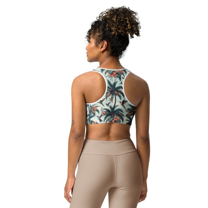Hummingbirds and Palms Sports bra - Gregg Acini Adoree Designs - Sports Bra