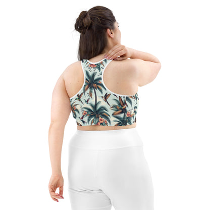 Hummingbirds and Palms Sports bra - Gregg Acini Adoree Designs - Sports Bra
