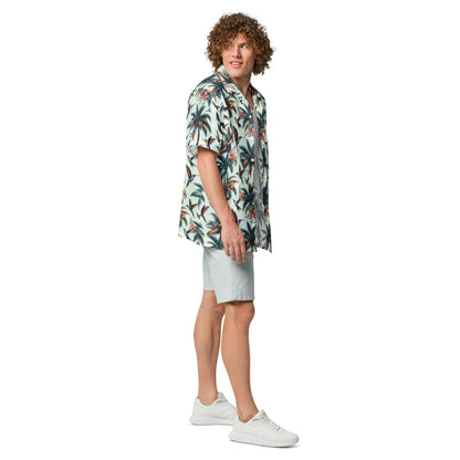 Hummingbirds and Palms Unisex button shirt by Gregg Acini Adoree Designs - Gregg Acini Adoree Designs - Button Down Shirt