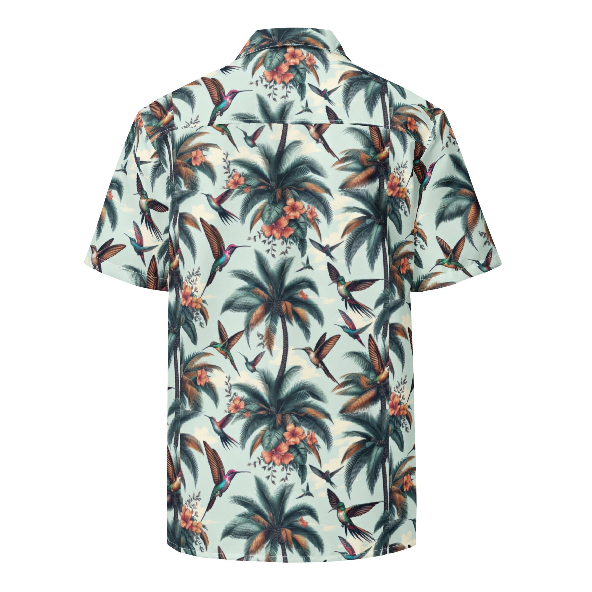 Hummingbirds and Palms Unisex button shirt by Gregg Acini Adoree Designs - Gregg Acini Adoree Designs - Button Down Shirt