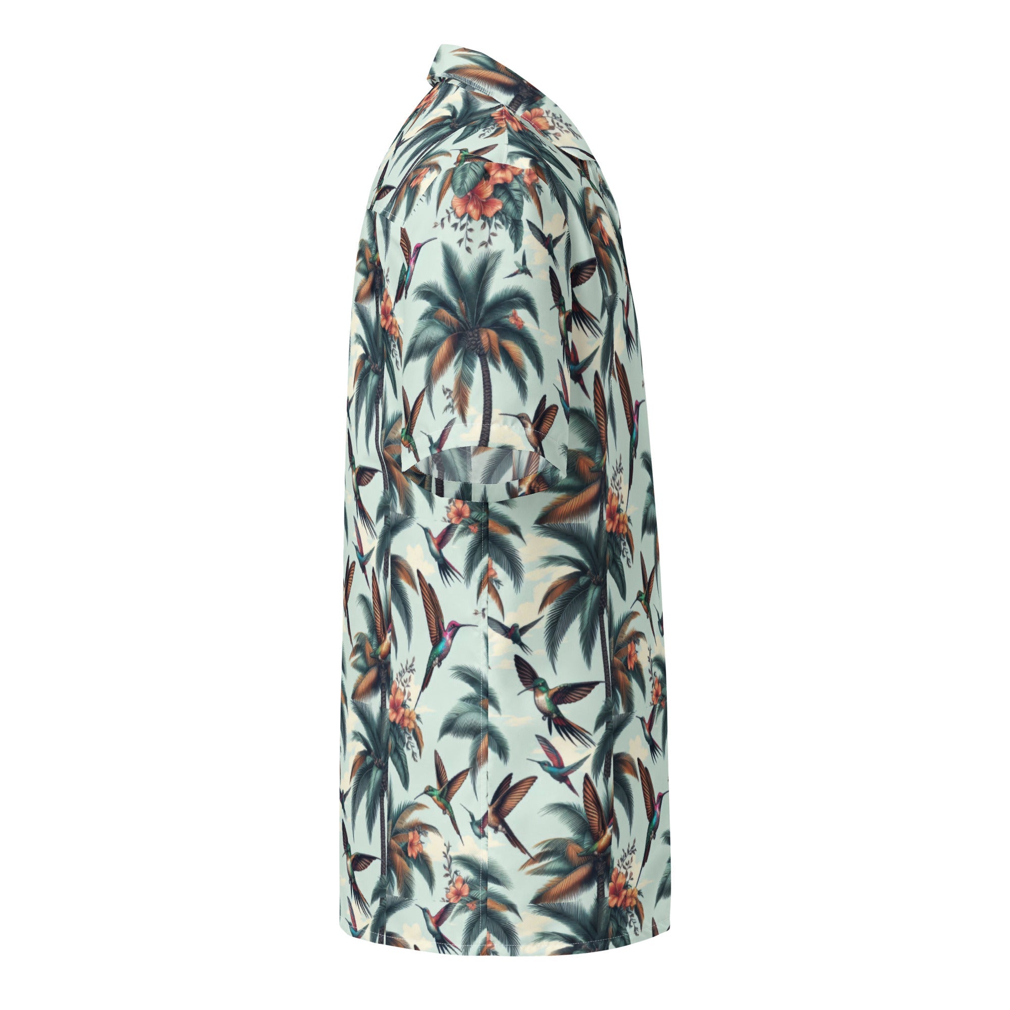 Hummingbirds and Palms Unisex button shirt by Gregg Acini Adoree Designs - Gregg Acini Adoree Designs - Button Down Shirt