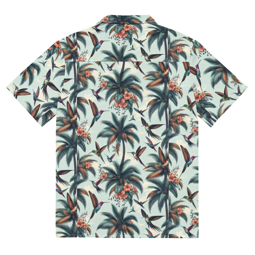 Hummingbirds and Palms Unisex button shirt by Gregg Acini Adoree Designs - Gregg Acini Adoree Designs - Button Down Shirt