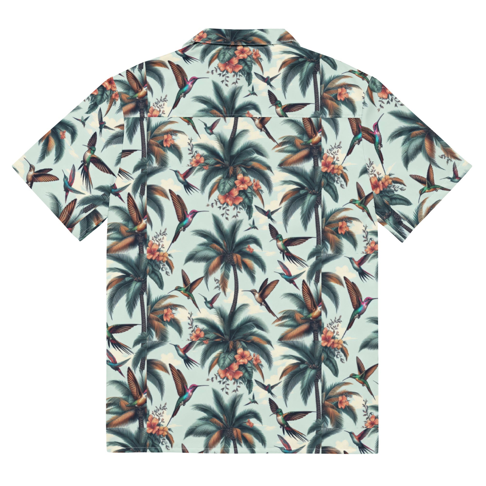 Hummingbirds and Palms Unisex button shirt by Gregg Acini Adoree Designs - Gregg Acini Adoree Designs - Button Down Shirt