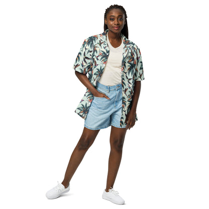 Hummingbirds and Palms Unisex button shirt by Gregg Acini Adoree Designs - Gregg Acini Adoree Designs - Button Down Shirt