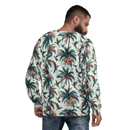 Hummingbirds and Palms Unisex Sweatshirt by Gregg Acini Adoree Designs - Gregg Acini Adoree Designs - Sweatshirt