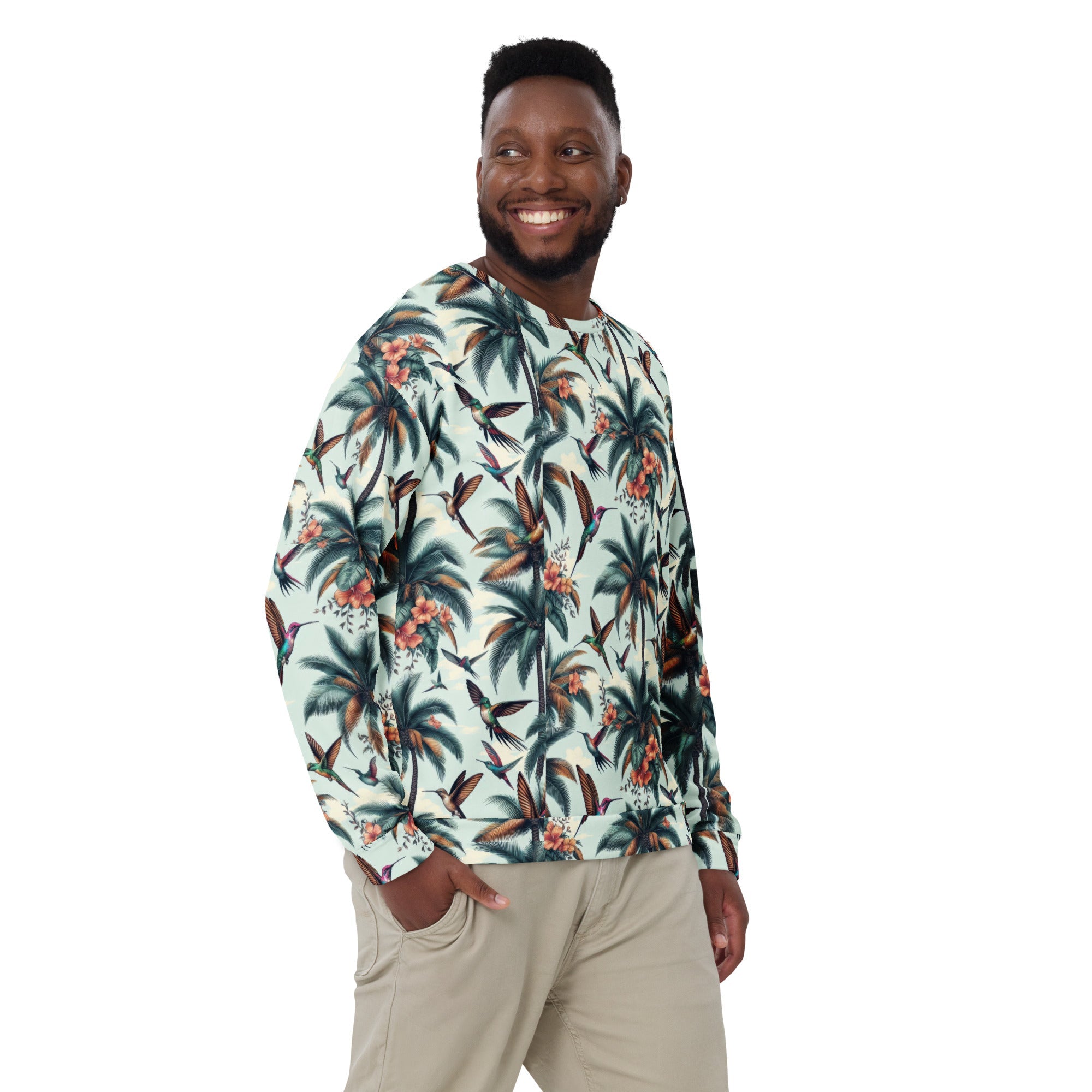 Hummingbirds and Palms Unisex Sweatshirt by Gregg Acini Adoree Designs - Gregg Acini Adoree Designs - Sweatshirt