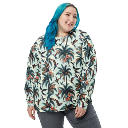 Hummingbirds and Palms Unisex Sweatshirt by Gregg Acini Adoree Designs - Gregg Acini Adoree Designs - Sweatshirt