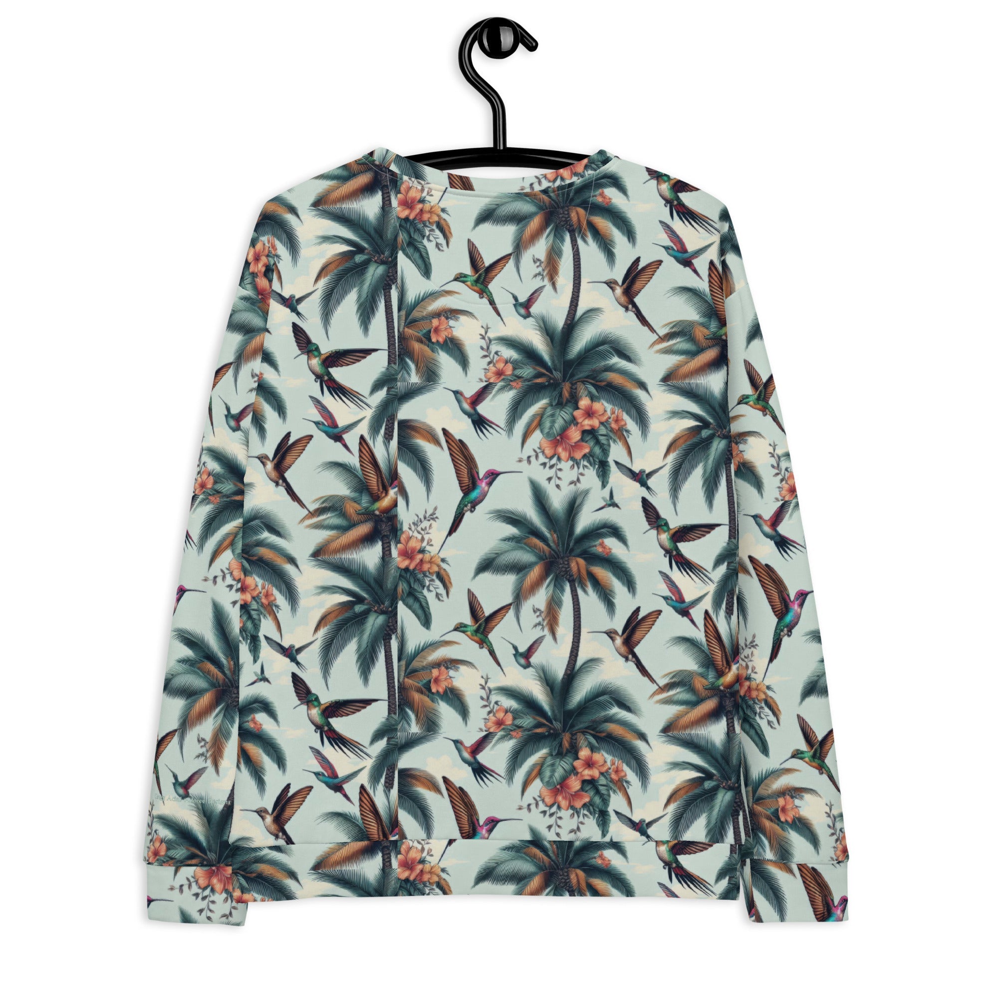 Hummingbirds and Palms Unisex Sweatshirt by Gregg Acini Adoree Designs - Gregg Acini Adoree Designs - Sweatshirt