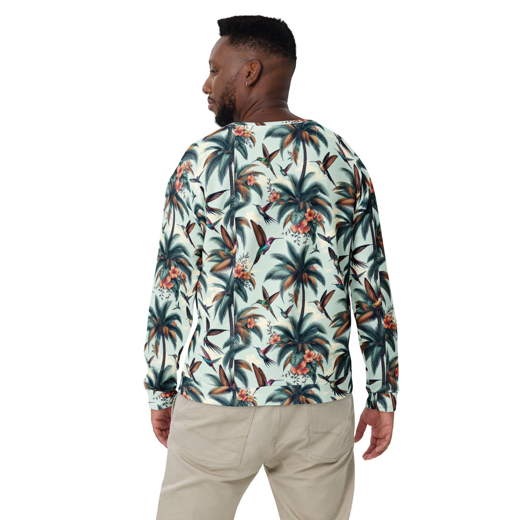 Hummingbirds and Palms Unisex Sweatshirt by Gregg Acini Adoree Designs - Gregg Acini Adoree Designs - Sweatshirt