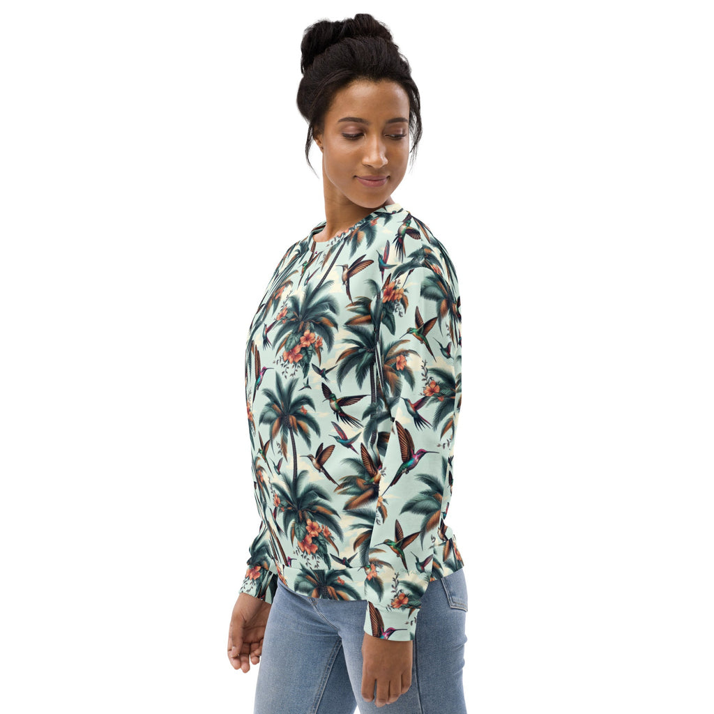 Hummingbirds and Palms Unisex Sweatshirt by Gregg Acini Adoree Designs - Gregg Acini Adoree Designs - Sweatshirt