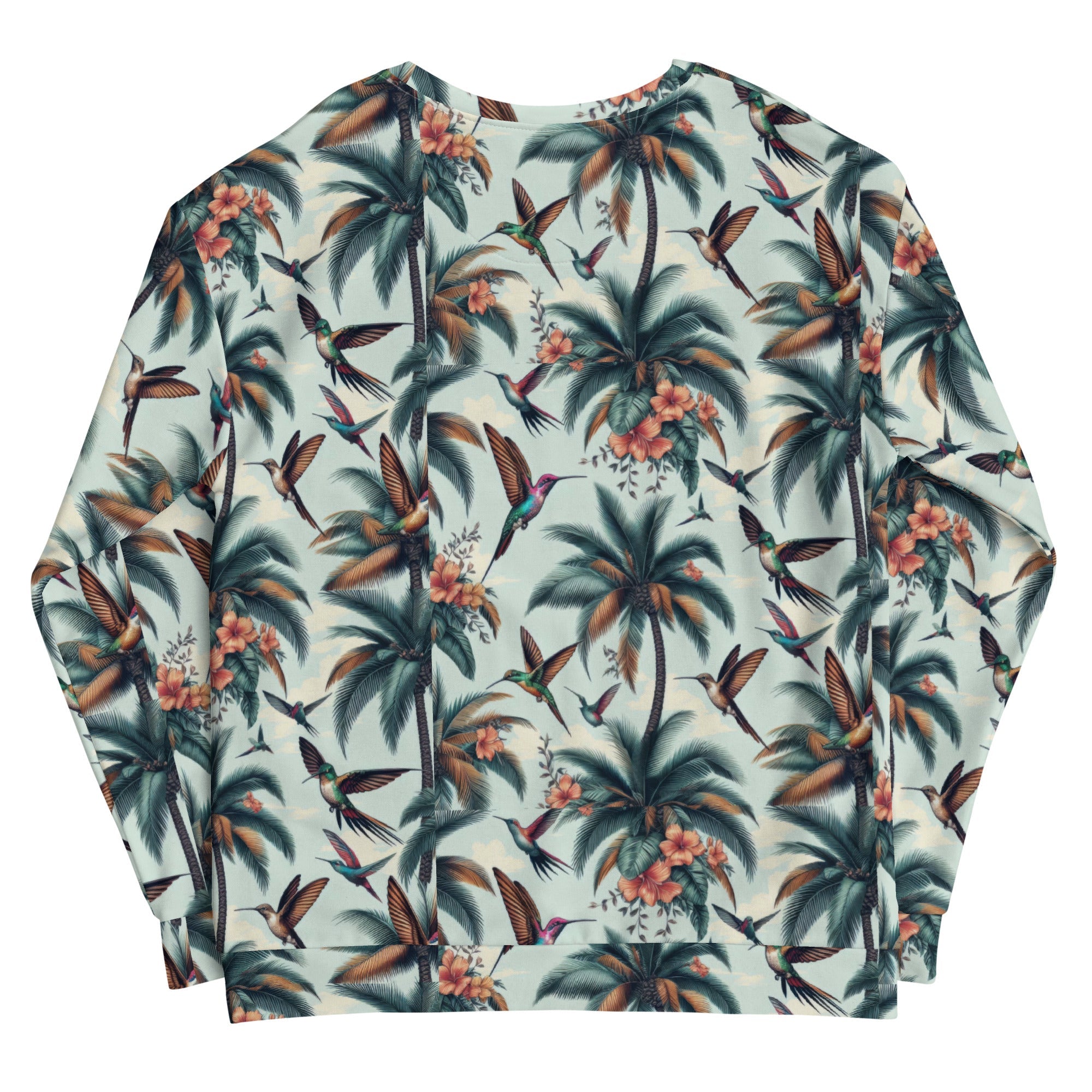 Hummingbirds and Palms Unisex Sweatshirt by Gregg Acini Adoree Designs - Gregg Acini Adoree Designs - Sweatshirt