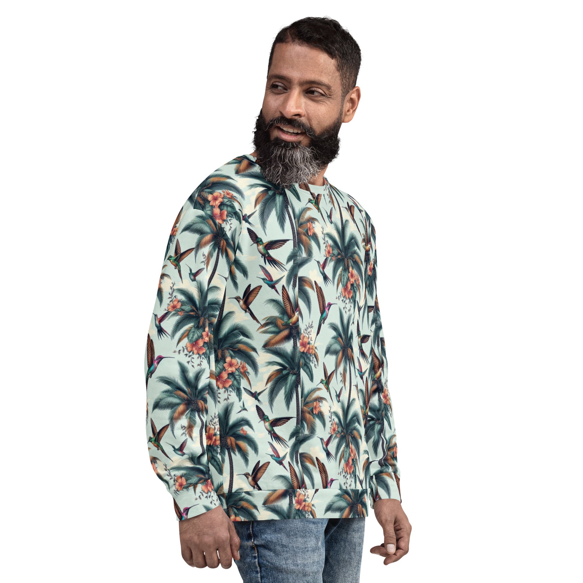 Hummingbirds and Palms Unisex Sweatshirt by Gregg Acini Adoree Designs - Gregg Acini Adoree Designs - Sweatshirt