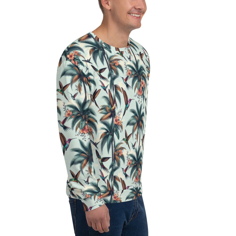 Hummingbirds and Palms Unisex Sweatshirt by Gregg Acini Adoree Designs - Gregg Acini Adoree Designs - Sweatshirt