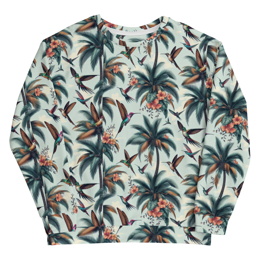 Hummingbirds and Palms Unisex Sweatshirt by Gregg Acini Adoree Designs - Gregg Acini Adoree Designs - Sweatshirt