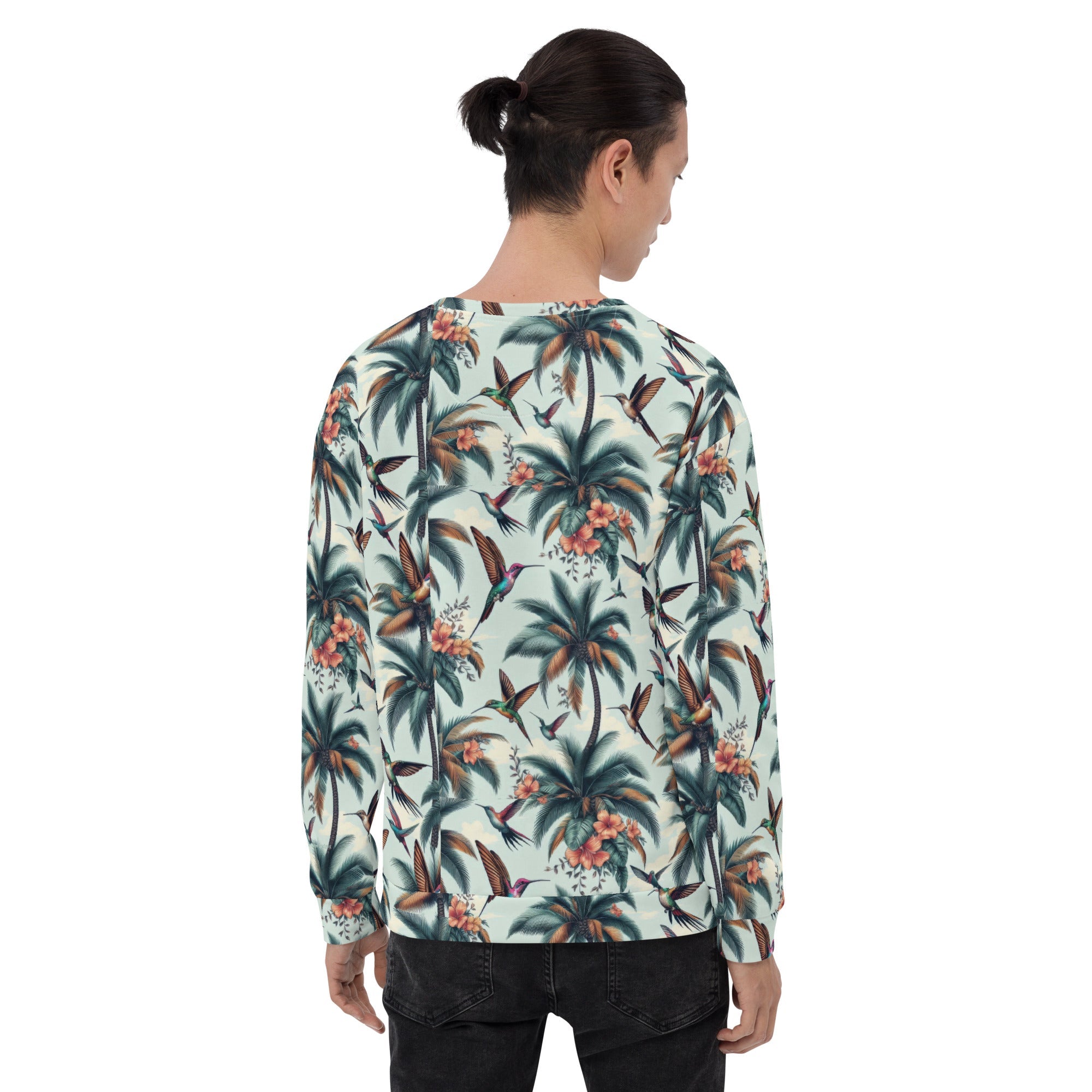 Hummingbirds and Palms Unisex Sweatshirt by Gregg Acini Adoree Designs - Gregg Acini Adoree Designs - Sweatshirt