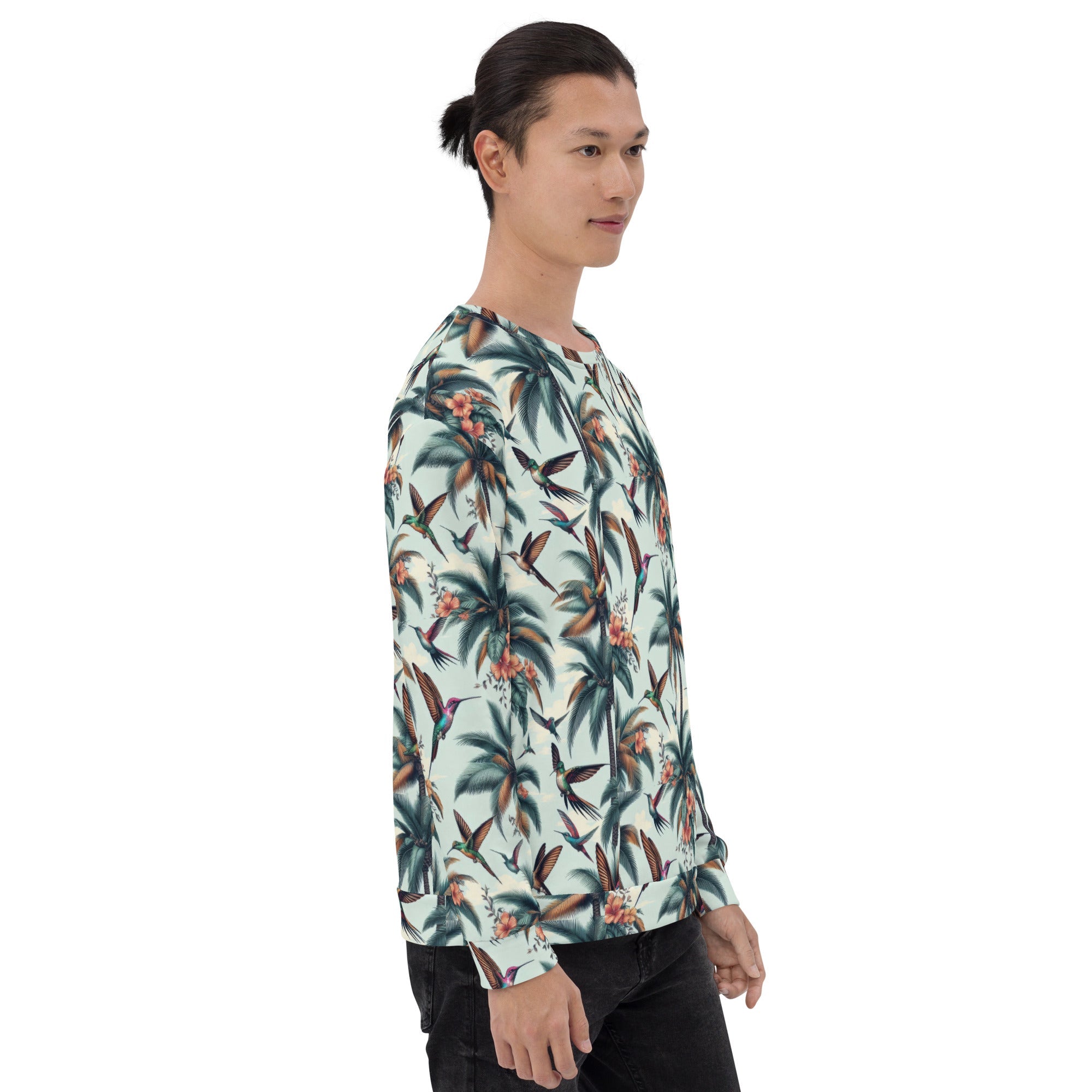 Hummingbirds and Palms Unisex Sweatshirt by Gregg Acini Adoree Designs - Gregg Acini Adoree Designs - Sweatshirt