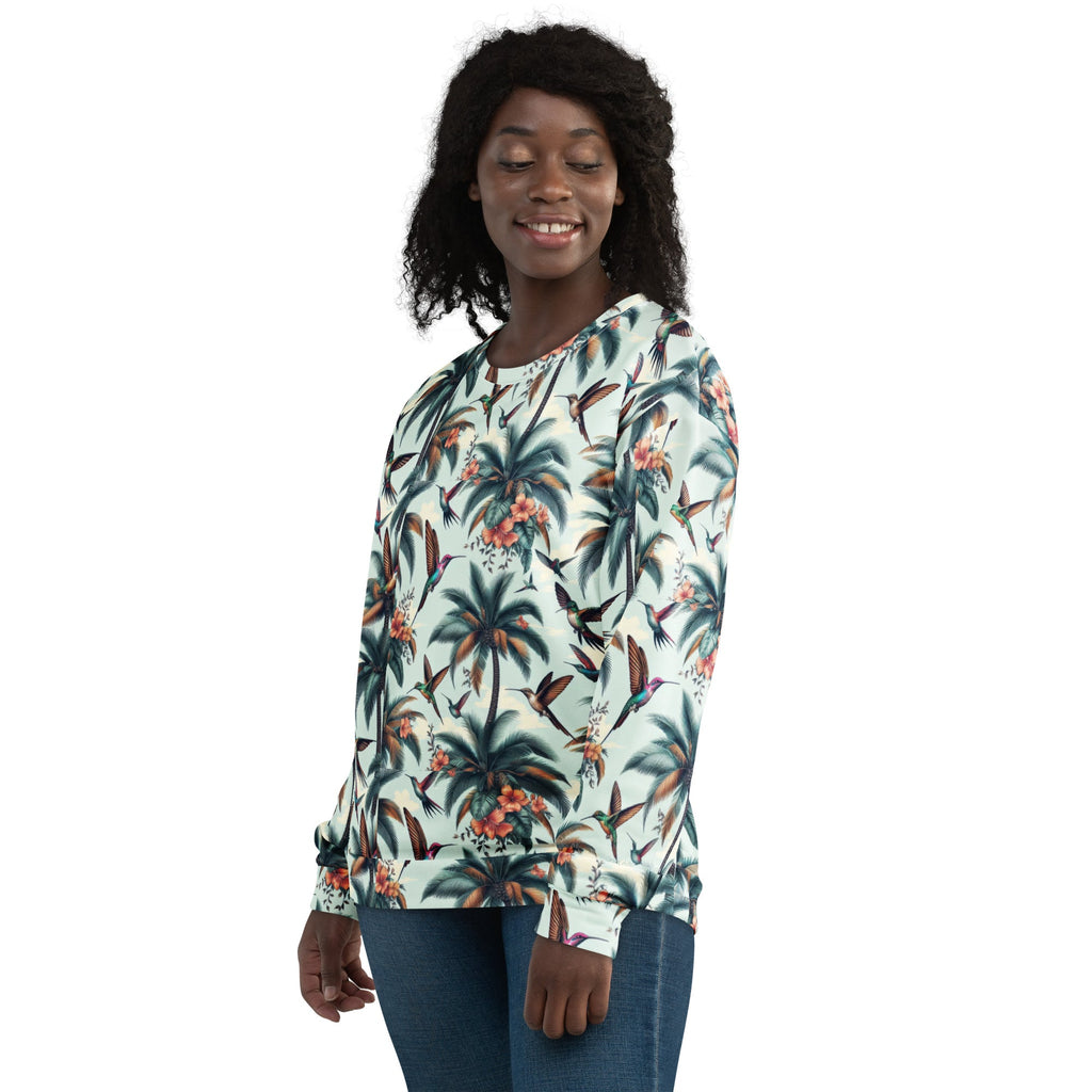 Hummingbirds and Palms Unisex Sweatshirt by Gregg Acini Adoree Designs - Gregg Acini Adoree Designs - Sweatshirt