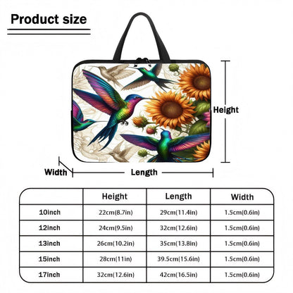 Hummingbirds and Sunflowers Laptop Bag - Gregg Acini Adoree Designs - Laptop Bag