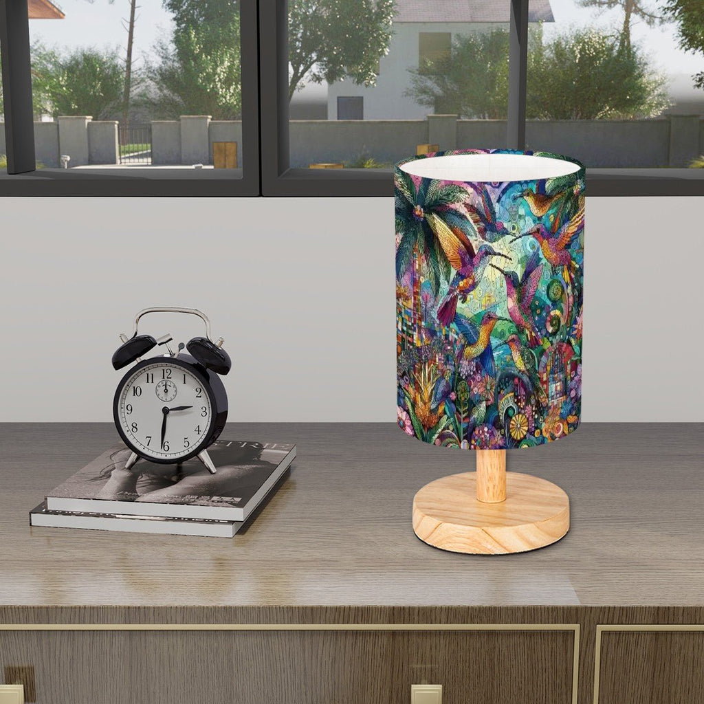 Hummingbirds Kaleidoscope Cylindrical Table Lamp - Gregg Acini Adoree Designs - Lamp