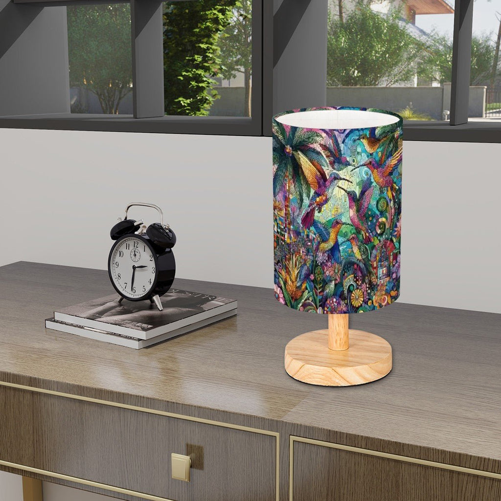 Hummingbirds Kaleidoscope Cylindrical Table Lamp - Gregg Acini Adoree Designs - Lamp