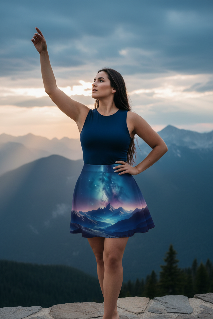 Nebula Peaks Mini Skirt - Gregg Acini Adoree Designs