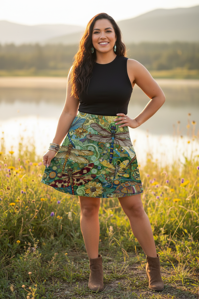Dragonflies Mini Skirt - Gregg Acini Adoree Designs