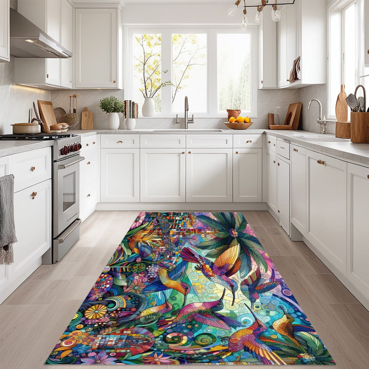 Hummingbird Kaleidoscope - Area Mat