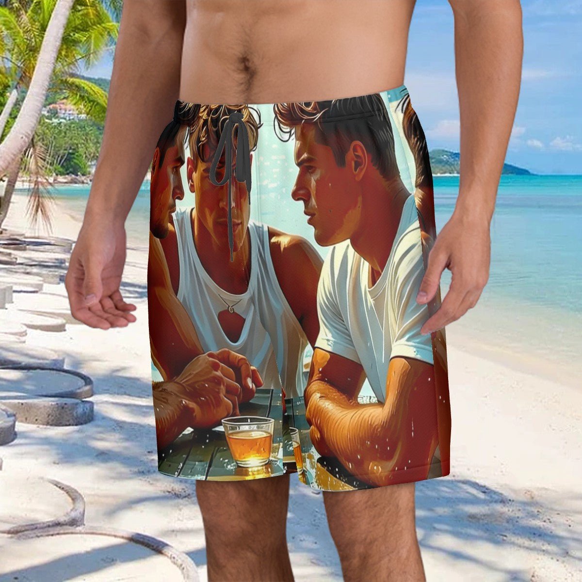 intensite des hommes Men's Beach Shorts - Gregg Acini Adoree Designs - Swimsuit