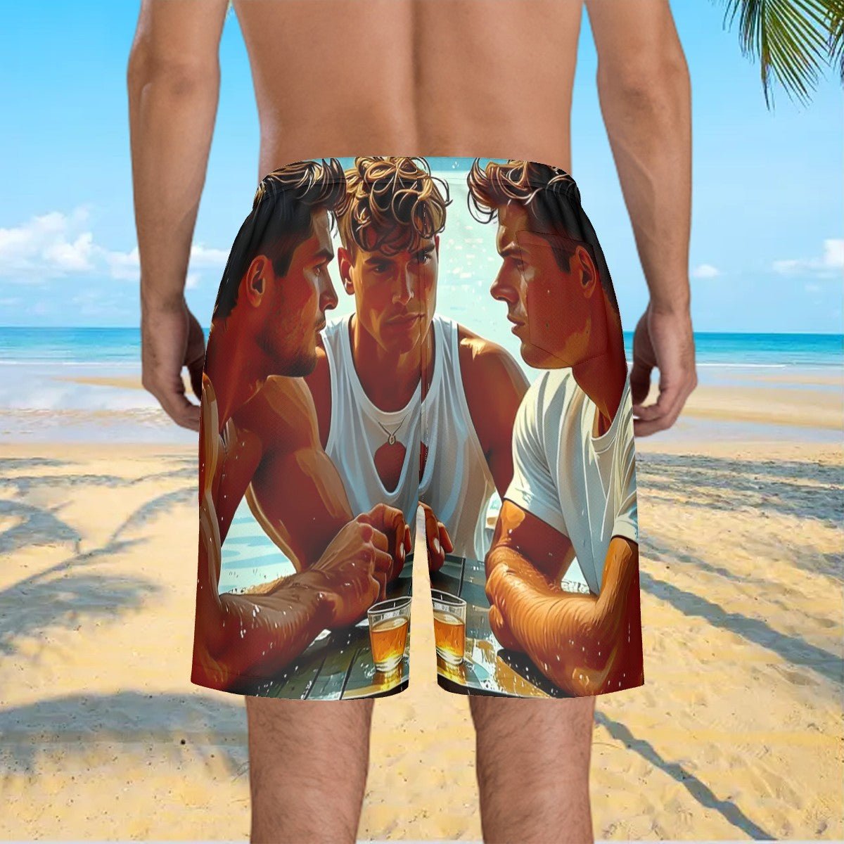 intensite des hommes Men's Beach Shorts - Gregg Acini Adoree Designs - Swimsuit