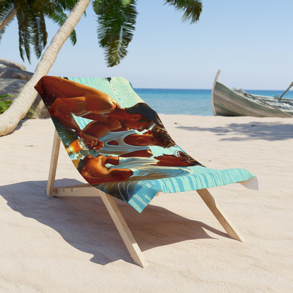 Intensite des Hommes Vibrant Beach Towel - Summer Vibes with Friends - Gregg Acini Adoree Designs - Towel