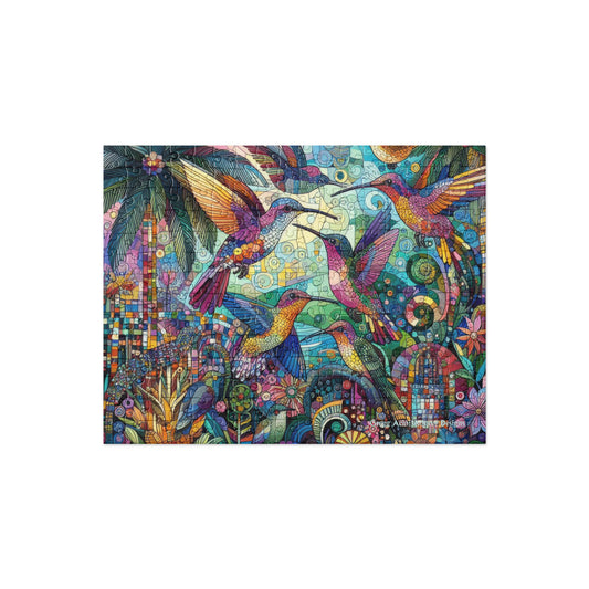 Hummingbird Kaleidoscope Jigsaw puzzle by Gregg Acini Adoree Designs