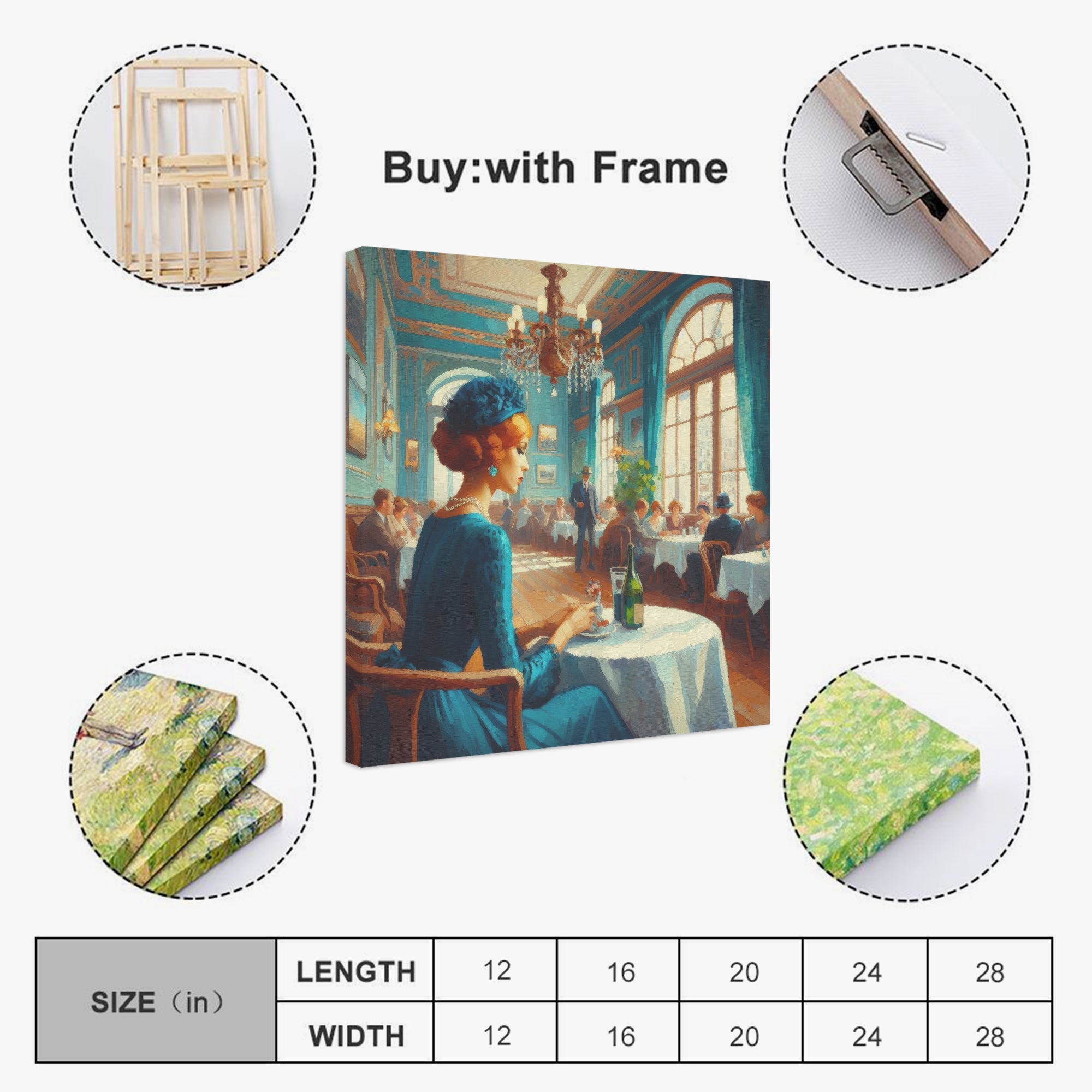 Josephine Alone 1:1 Ratio Canvas Painting - Gregg Acini Adoree Designs - Canvas