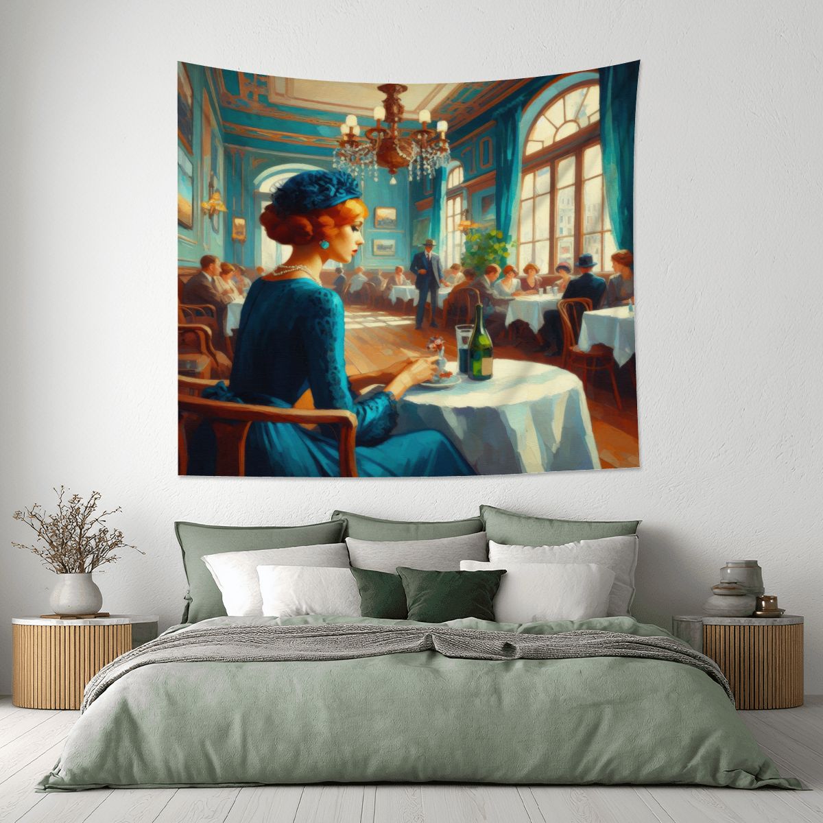 Josephine Alone Lightweight Wall Tapestry (Fabric Wall Hanging - USA) - Gregg Acini Adoree Designs - Wall Coverings